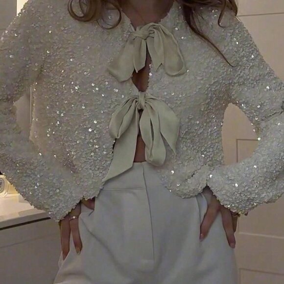 White Casual Women's Christmas Evening Dress - Picture 4 of 5